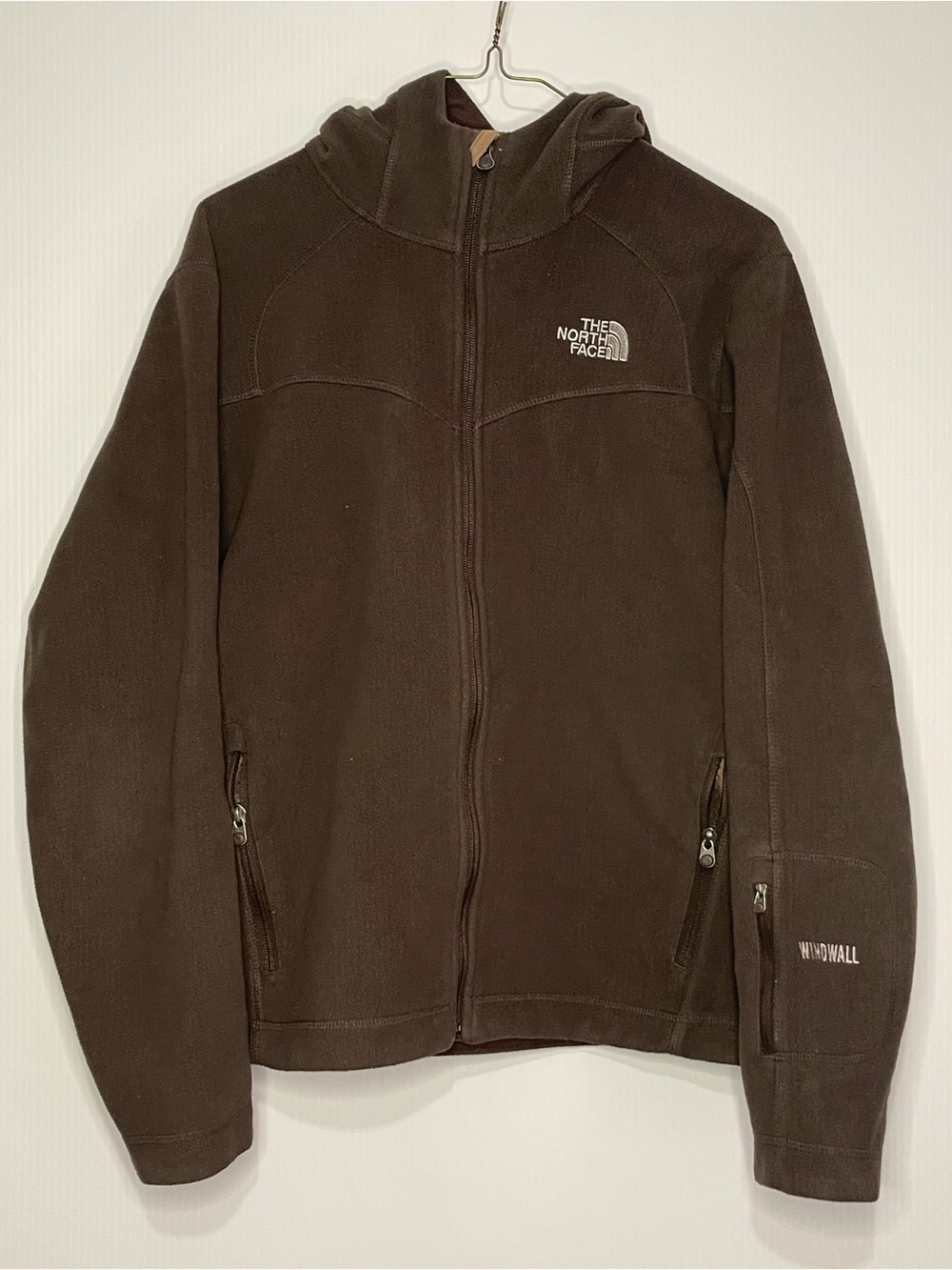 The North Face Brown Hooded WindWall Fleece Jacket